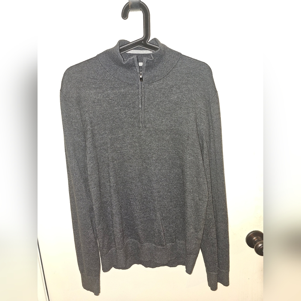 Banana Republic Gray Zip Up Sweater